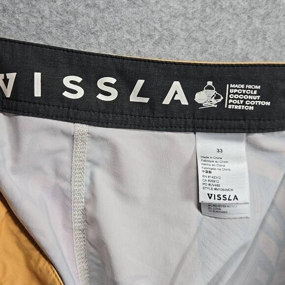 Vissla Swim Trunks Multi Color Floral Surf Size 33 Medium - Picture 7 of 8